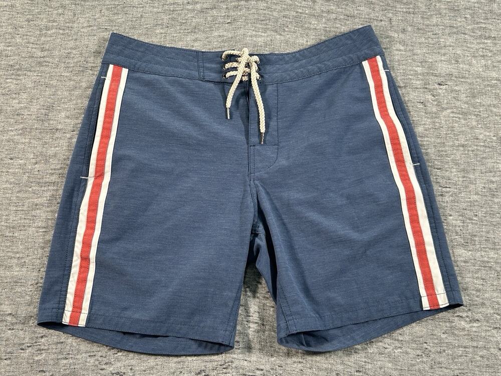 Faherty Board Shorts Mens 30 6.5" Blue Beach Coastal Swimming Surfing Trunks